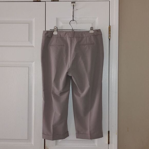 Larry Levine khaki dress capris Sz 10P - Picture 4 of 5